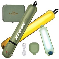 [미국유럽특허] LED 캠핑 에어랜턴 튜브형 텐트 차박 라이트 USB 충전식 후레쉬 휴대용, B60(노+백)+B30+케이스, 1세트