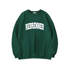 리브레너 스테디 시그니처 스웨츠 셔츠 그린화이트