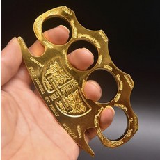 자기방어 안전 무기 호신용 홀리 고급 너클 펀치 골드, 1개