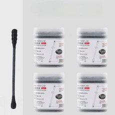 日式雙頭棉花棒 掏耳朵 挖耳棒 化妝棉棒 多用途 卸妝棉棒 一次性棉花棒 棉簽 掏耳棒, 1套, 黑色,一個/100支入, 4個裝