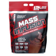 Nutrex Research Mass Infusion增肌高蛋白奶昔, 巧克力, 5.45kg, 1包