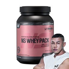 NS포대유청 딸기맛 WPI 93% 분리유청단백질 단백질보충제, 450g, 1개