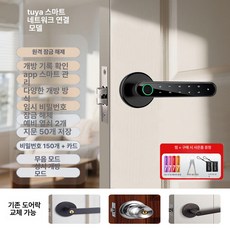 번호키 도어락 잠금장치 택배함 지문인식 카라반 무타공, 블랙 Q8 텅 카드