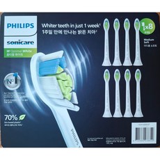 코스트코 소닉케어 필립스 전동칫솔모 옵티멀 화이트 8p HX6068, 1개