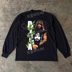 판테라 Pantera 유니섹스 라운드넥 긴소매 티셔츠 남녀공용 블랙 긴팔티 맨투맨