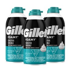 질레트 포오미 센서티브 쉐이빙폼 대용량, 311g, 3개
