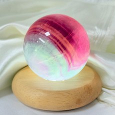螢石球 糖果色 6.3cm 彩虹光, 1個