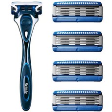 Schick 舒適牌 水次元5刮鬍刀 刀架 + 刀頭, 1個, 1個裝