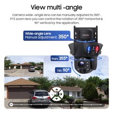 SECTEC 태양광 배터리 투광 조명 PTZ 카메라 와이파이 야외 4G 투시경 20x 줌 레드 블루 알람 6MP 30W, 05 WIFI, 01 빠른  Mainland