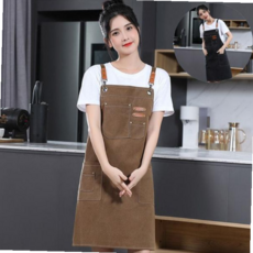 목공앞치마 캔버스 방수 바리스타 카페 공방 빅사이즈 EAWB10A68, 브라운