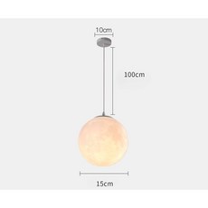 華燈惠 月球吊燈 3D列印燈罩 LED情境調光 餐廳吧臺吊燈, 15CM