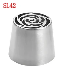 스테인레스 스텐 스틸 러시아어 장착 노즐 과자 쿠키 케이크 퐁당 팁 맞춤형 버터 크림, 08 SL42