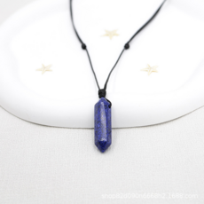 라피스 라줄리 목걸이 육각 프리즘 펜던트 남성 보헤미안 by 리마린