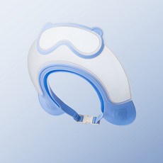 嬰兒浴帽寶寶洗頭神器兒童護耳洗頭擋水浴帽可調節兒童洗澡防水帽, 1個, 藍色:如圖所示