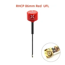 Foxeer Lollipop 4 V4 FPV 안테나 5.8G 2.6Dbi Stubby RHCP/LHCP SMA UFL RC 레이싱 드론용 스트레이트/앵, 07 RHCP UFL Red 86mm