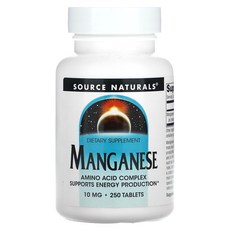 SOURCE NATURALS 錳補充錠 15mg, 250顆, 1罐