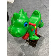놀이터 스프링 목마 공원 동물 흔들말 시소 야외 흔들의자, 1개, 신형 공룡