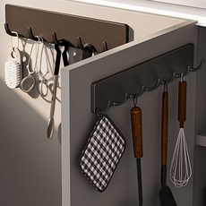 KCJ 무타공 주방 조리도구 걸이 5구, 1개, 그레이