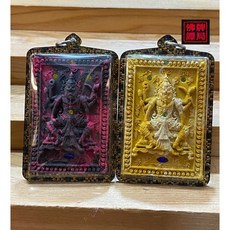 蝶王古巴吉士納 獅子化身 毗濕奴 招財、擋災、平安、鎮宅 佛牌, 紅黑, 詳見包裝