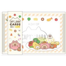 卡皮巴拉 PP彩盒名片卡 現貨正版彩色名片卡 水豚傳情小卡 手繪設計名片便條紙, 1個, 螃蟹, 彩色