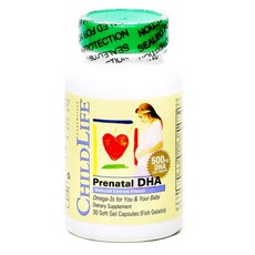 CHILDLIFE 產前DHA軟膠囊 500mg 檸檬口味, 30顆, 1罐