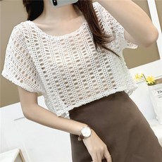 볼레로 가디건 크롭 여름 얇은 크로쉐 숏 바캉스 조끼