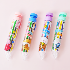 3000 슬라이드 8색 색연필 ts, 12개세트, 핑크3p+ 퍼플3p+ 블루3p+ 그린3p