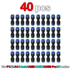 Bambu Lab X1C P1P P1S 3D 프린터 PTFE 튜브 1.75mm 필라멘트 압출기 AMS 공압 커넥터 용 피팅, 06 40pcs-PU4
