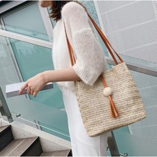 테슬 라탄백 숄더백 에코백 비치백 여름 가방