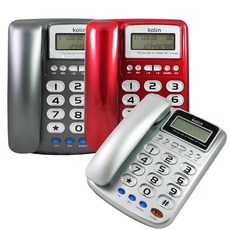 Kolin 歌林 來電顯示有線電話機, 紅, KTP-DS002