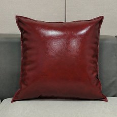 유럽풍 고급 가죽 쿠션 프리미엄 가죽 쿠션커버 반려동물 스크래치 방지 쿠션 60*60