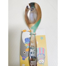 兒童匙 316兒童平底匙 兒童湯匙不銹鋼湯匙 便當匙 小台匙 小湯匙 316不銹鋼叉, (KOM兒童匙)企鵝, 1個