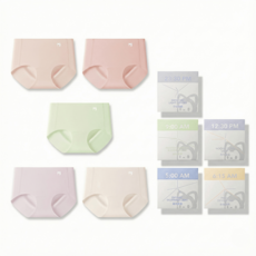 Ali The Fox [개별포장] 여성 심리스 노라인 팬티 5종 선물세트 여행용 출장 위생 속옷 가벼운 착용감 통기성 사계절 신축성 빅사이즈