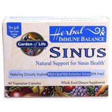 Garden of Life Immune Balance Sinus Veg Caps, 1個, 60 件