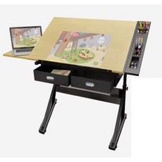 이젤 책상 드로잉테이블 미술 그리기 대형 각도 화판, 1개