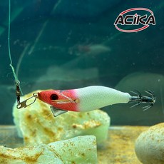 아시카 새우 스테이 미니 에기 수평에기 신수평에기 55mm 한치 갑오징어 UV 야광 쭈꾸미 1.6호, 1개, 5.5g, 1.6호 03.고추장