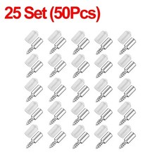 100 10pcs 고무 슬리브 네이트 지원 크로스 셀프 태핑 나사 홈 옷장 캐비닛 유리 하드 미끄럼 방지 파티션 손톱, 25Set 50PCS