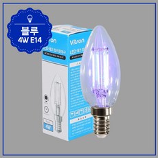 E14 4W LED 무드등 블루 라이트 램프 인테리어, 1개
