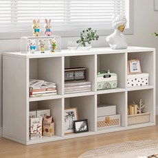 홈컴 책장 대용량 책꽂이 거실 공간박스 수납장 2단, 화이트