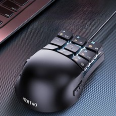 게이밍 유선 마우스 세트 저소음 컴퓨터 게임용 PC 데스크탑 노트북 호환 인체공학 디자인, 로우프로파일, 기본, 단일 모델