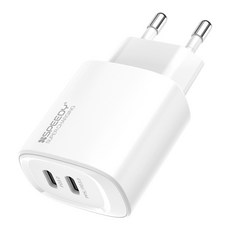 스피디 Gan 20W PD PPS 초고속 2포트 멀티 C타입 충전기, 화이트, 1개 화이트, 1개
