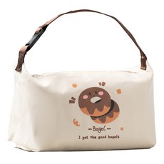 타닥 브런치 런치백 피크닉 보냉가방 휴대용 보온 보냉백, 7L, 베이글