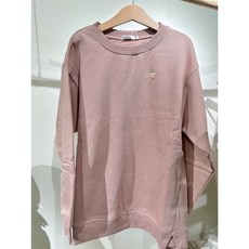 Pairmanon 經典小圖案刺繡刷毛大學T, 1個, 粉150