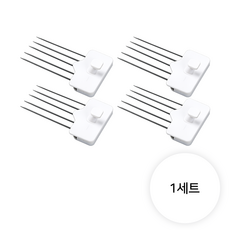 셀링랩 무타공걸이 4P, 1세트, 화이트