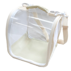 透明PVC手提昆蟲箱，可拆卸肩帶，輕巧便攜，昆蟲飼養觀察箱, 白色透明手提昆蟲籠 20x20x20cm, 1個