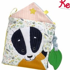 판다디자인몰 촉감헝겊책너구리 아기책 촉감놀이 유아헝겊책 아기헝겊책 아이책