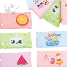 여름철 냉감 아이스 쿨매트 베개 캠핑 차박 야외활동 더위해소 숙면 휴대간편 아동, 아이스베개(핑크도트)