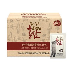 즙쟁이 6년근 홍삼즙 100포 실속구성, 100개, 70ml