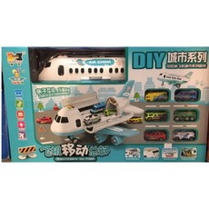 HERACLES 城市系列 飛機移動總部 附6台車 聲光效果 玩具收納飛機, 1個