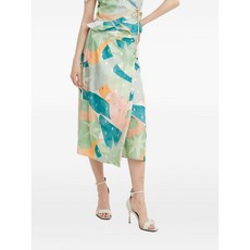 네버풀리드레스드 아트 프린트 비대칭 스커트